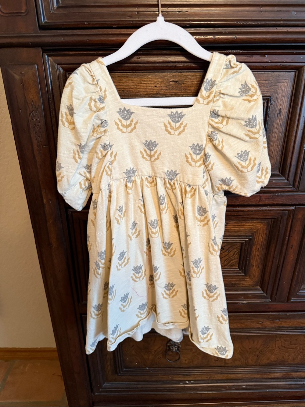 Rylee + Cru Brea puff-sleeve floral cotton dress